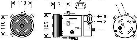 Ava Quality Cooling OLAK276 - Компресор, климатизация vvparts.bg