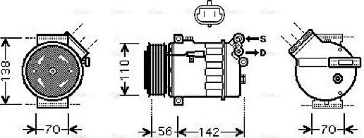 Ava Quality Cooling OL K449 - Компресор, климатизация vvparts.bg