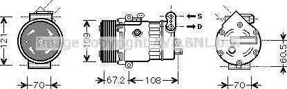 Ava Quality Cooling OL K483 - Компресор, климатизация vvparts.bg