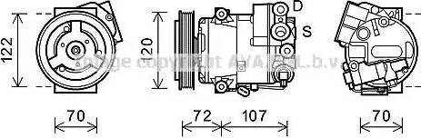 Ava Quality Cooling OLK595 - Компресор, климатизация vvparts.bg