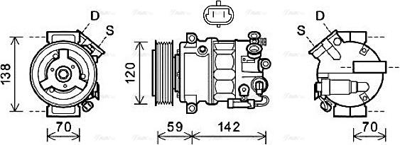 Ava Quality Cooling OLK578 - Компресор, климатизация vvparts.bg