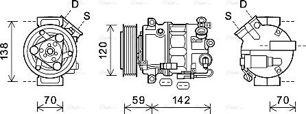 Ava Quality Cooling OLK577 - Компресор, климатизация vvparts.bg