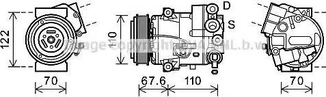 Ava Quality Cooling OLK605 - Компресор, климатизация vvparts.bg