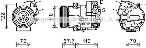 Ava Quality Cooling OLK608 - Компресор, климатизация vvparts.bg