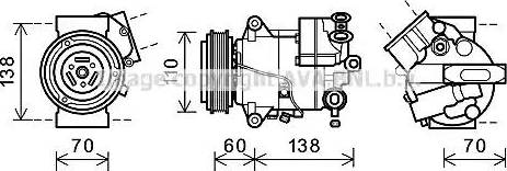 Ava Quality Cooling OLK607 - Компресор, климатизация vvparts.bg