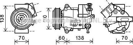 Ava Quality Cooling OLK616 - Компресор, климатизация vvparts.bg