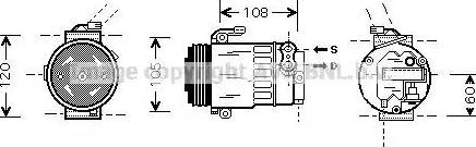 Ava Quality Cooling OL K350 - Компресор, климатизация vvparts.bg