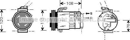 Ava Quality Cooling OL K312 - Компресор, климатизация vvparts.bg