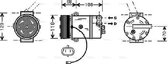 Ava Quality Cooling OL K287 - Компресор, климатизация vvparts.bg