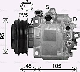 Ava Quality Cooling OLK734 - Компресор, климатизация vvparts.bg