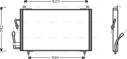 Ava Quality Cooling PE 5182 - Кондензатор, климатизация vvparts.bg