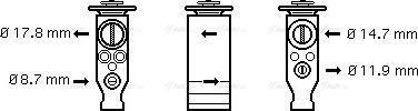 Ava Quality Cooling PE1357 - Разширителен клапан, климатизация vvparts.bg