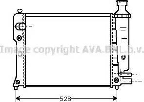 Ava Quality Cooling PE 2092 - Радиатор, охлаждане на двигателя vvparts.bg