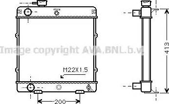 Ava Quality Cooling PE 2058 - Радиатор, охлаждане на двигателя vvparts.bg