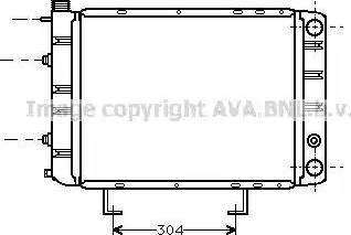 Ava Quality Cooling PE 2084 - Радиатор, охлаждане на двигателя vvparts.bg