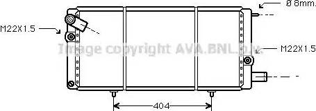 Ava Quality Cooling PE 2085 - Радиатор, охлаждане на двигателя vvparts.bg