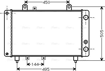 Ava Quality Cooling PE 2081 - Радиатор, охлаждане на двигателя vvparts.bg