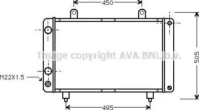 Ava Quality Cooling PE 2082 - Радиатор, охлаждане на двигателя vvparts.bg