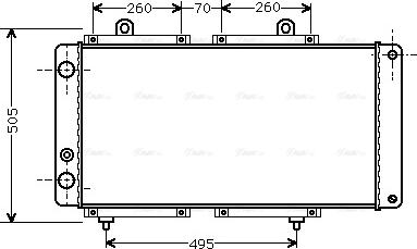 Ava Quality Cooling PE 2033 - Радиатор, охлаждане на двигателя vvparts.bg