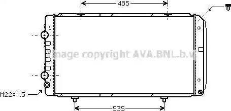 Ava Quality Cooling PE 2145 - Радиатор, охлаждане на двигателя vvparts.bg