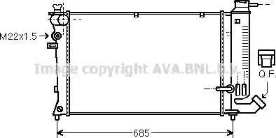 Ava Quality Cooling PE 2142 - Радиатор, охлаждане на двигателя vvparts.bg