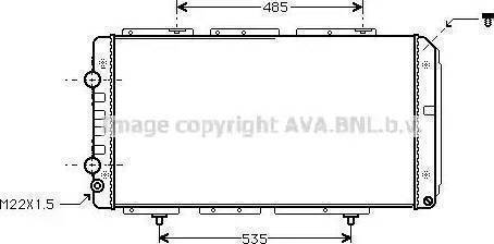 Ava Quality Cooling PE 2146 - Радиатор, охлаждане на двигателя vvparts.bg