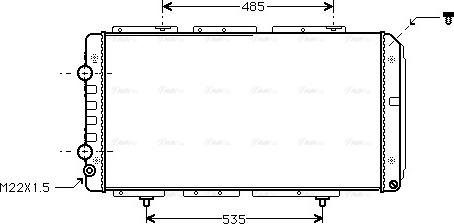 Ava Quality Cooling PE 2150 - Радиатор, охлаждане на двигателя vvparts.bg