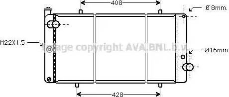 Ava Quality Cooling PE 2111 - Радиатор, охлаждане на двигателя vvparts.bg