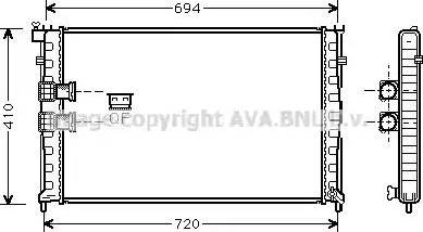 Ava Quality Cooling PE 2185 - Радиатор, охлаждане на двигателя vvparts.bg