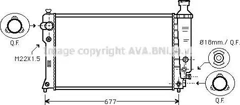 Ava Quality Cooling PE 2135 - Радиатор, охлаждане на двигателя vvparts.bg