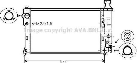 Ava Quality Cooling PE 2133 - Радиатор, охлаждане на двигателя vvparts.bg