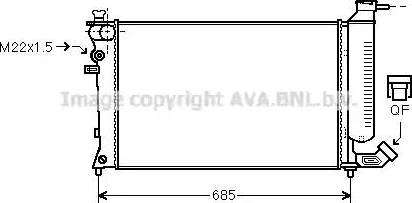 Ava Quality Cooling PE 2137 - Радиатор, охлаждане на двигателя vvparts.bg