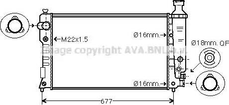 Ava Quality Cooling PE 2126 - Радиатор, охлаждане на двигателя vvparts.bg