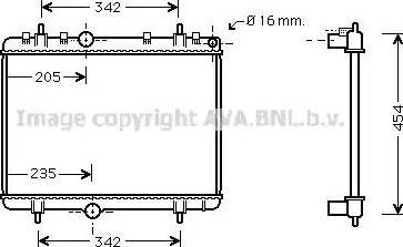 Ava Quality Cooling PE 2330 - Радиатор, охлаждане на двигателя vvparts.bg