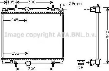 Ava Quality Cooling PE 2331 - Радиатор, охлаждане на двигателя vvparts.bg