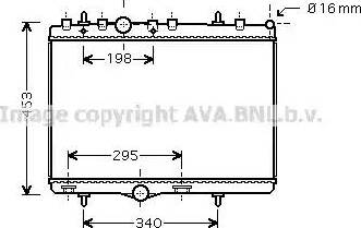 Ava Quality Cooling PE 2290 - Радиатор, охлаждане на двигателя vvparts.bg