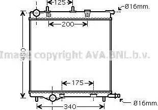 Ava Quality Cooling PE 2293 - Радиатор, охлаждане на двигателя vvparts.bg