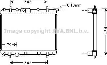 Ava Quality Cooling PE 2246 - Радиатор, охлаждане на двигателя vvparts.bg