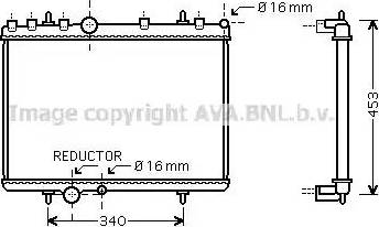 Ava Quality Cooling PE 2266 - Радиатор, охлаждане на двигателя vvparts.bg