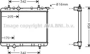 Ava Quality Cooling PEA2260 - Радиатор, охлаждане на двигателя vvparts.bg