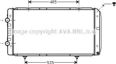 Ava Quality Cooling PE 2268 - Радиатор, охлаждане на двигателя vvparts.bg