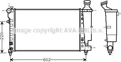 Ava Quality Cooling PE 2262 - Радиатор, охлаждане на двигателя vvparts.bg