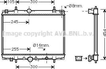 Ava Quality Cooling PE 2200 - Радиатор, охлаждане на двигателя vvparts.bg