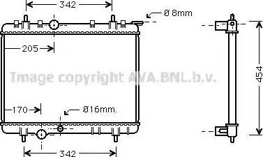 Ava Quality Cooling PE 2212 - Радиатор, охлаждане на двигателя vvparts.bg