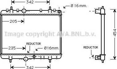 Ava Quality Cooling PE 2280 - Радиатор, охлаждане на двигателя vvparts.bg