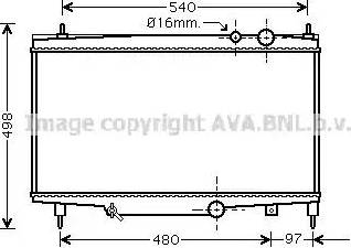 Ava Quality Cooling PE 2230 - Радиатор, охлаждане на двигателя vvparts.bg