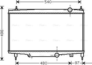 Ava Quality Cooling PE 2229 - Радиатор, охлаждане на двигателя vvparts.bg