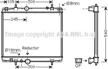 Ava Quality Cooling PE 2276 - Радиатор, охлаждане на двигателя vvparts.bg