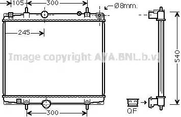 Ava Quality Cooling PE 2277 - Радиатор, охлаждане на двигателя vvparts.bg