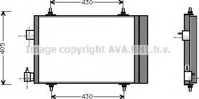 Ava Quality Cooling PEA5193 - Кондензатор, климатизация vvparts.bg